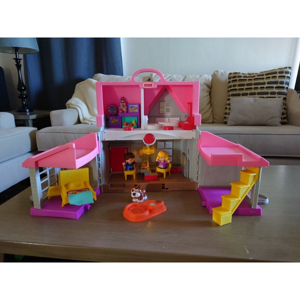 Fisher-Price Little People Big Helpers Home-Gently used-characters Included-PINK